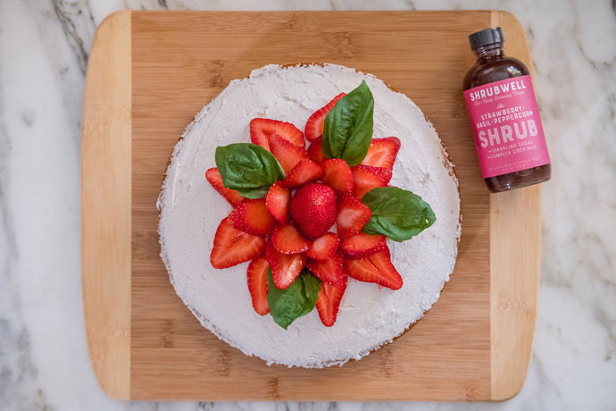 Vegan Strawberry Shrub Cake