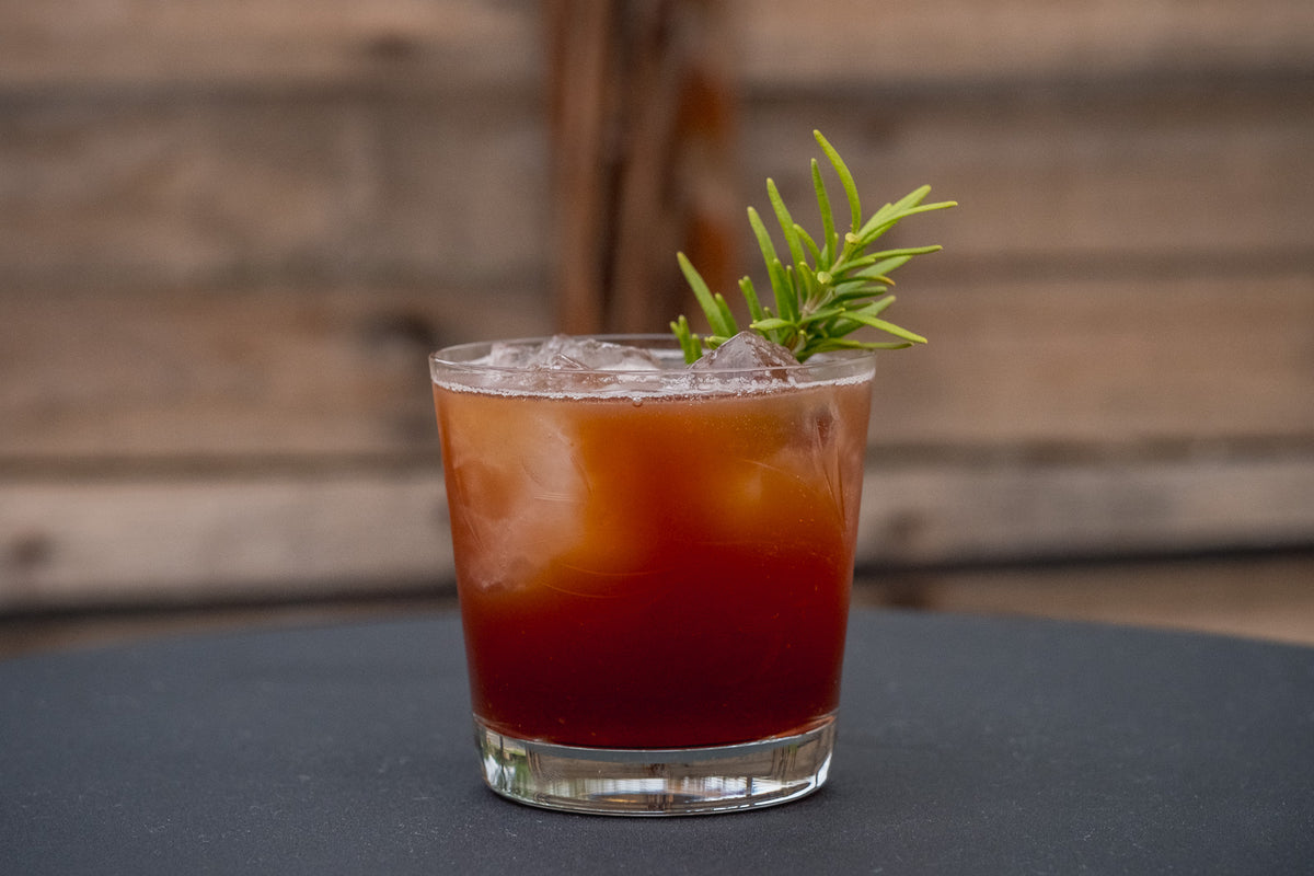 Plum + Date + Rosemary Shrub Cocktail Shrubwell